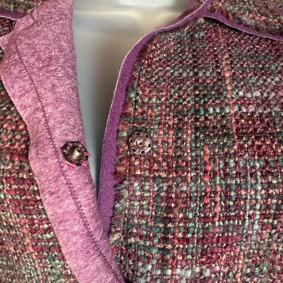 Philosophy di Alberta Ferretti Purple Tweed Coat - Size 4 - Picture 15 of 15